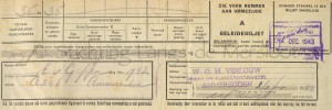 Geleidebiljet 1940, Lies van Geffen © Regionaal Archief Rivierenland
